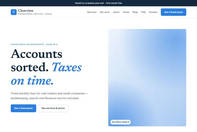 Website template for accountants & bookkeepers