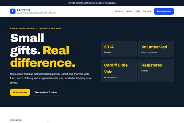 Design 3 for a charity website