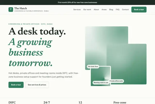 Design 2 for a coworking space website