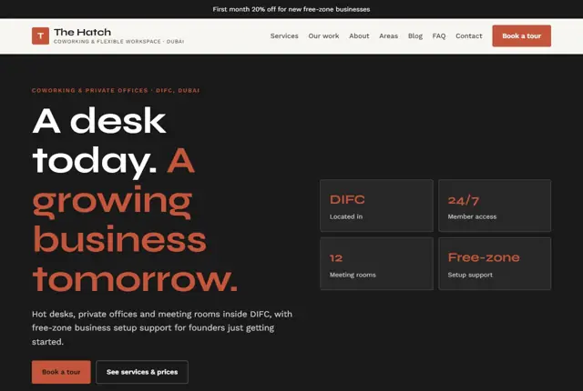Design 3 for a coworking space website