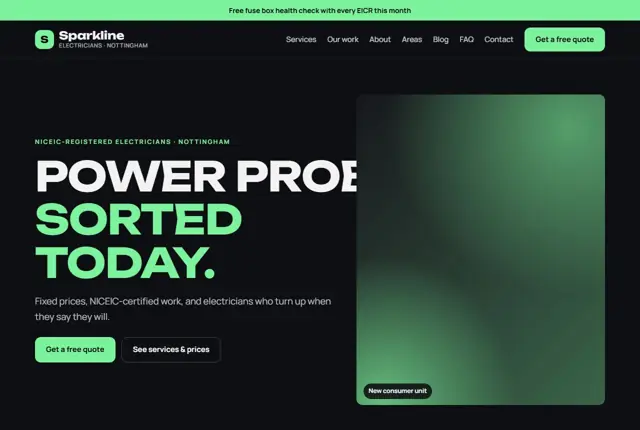 Design 2 for a electrical business website