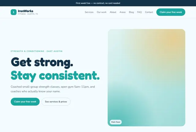 Design 2 for a gym website