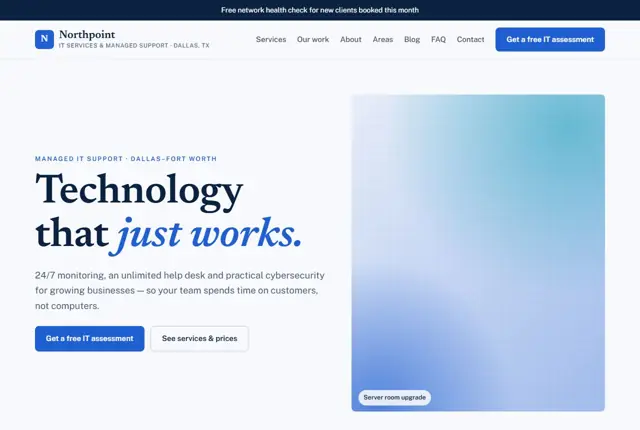 Website template for it services & managed support