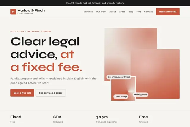 Design 2 for a law firm website