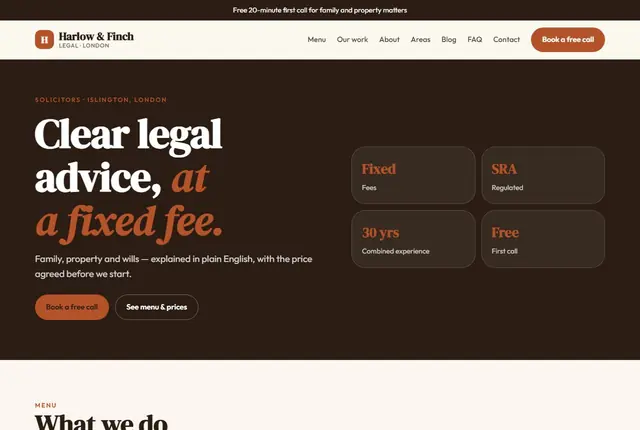 Design 3 for a law firm website