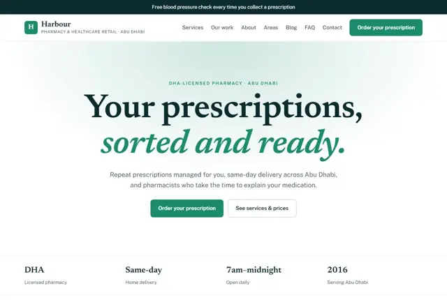 Example pharmacy website built with this template