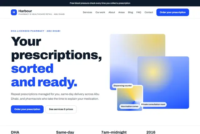 Design 2 for a pharmacy website