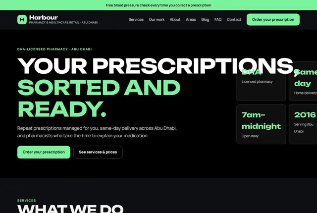 Design 3 for a pharmacy website